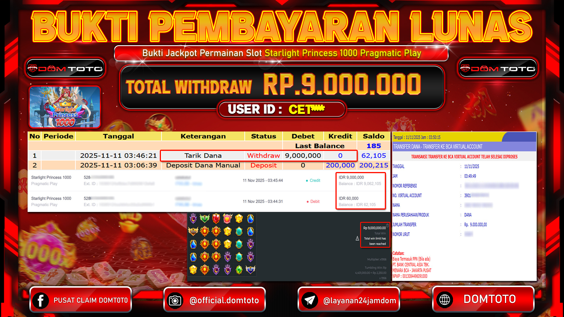 JACKPOT Slot Starlight Princess 1000 Pragmatic Play 11 NOVEMBER 2025